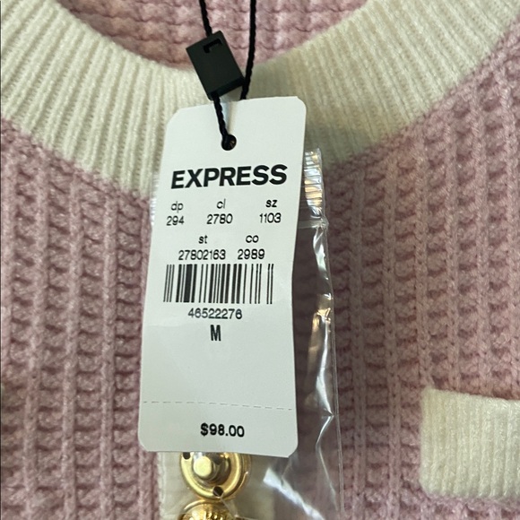 Express Light Pink Knit Mini Dress length 36” pit to pit 34” so beautiful dress - Picture 4 of 8